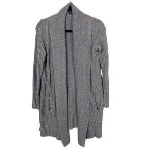Barefoot Dreams Cozy Chic Lite Ribbed Open Cardigan in Nickle‎ Size Small